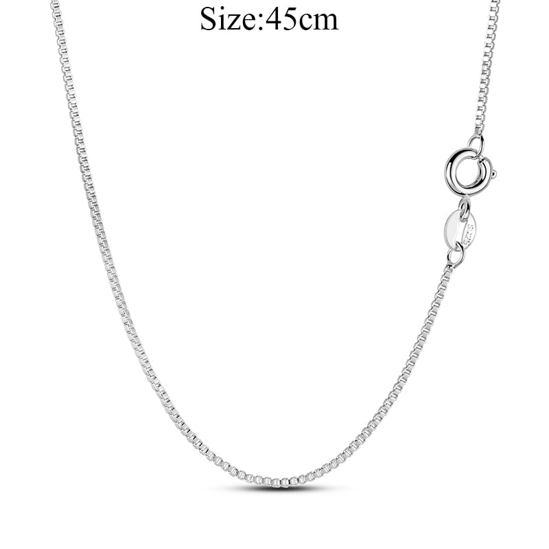 Massiv Sterling Silber 925 Panzerkette Fashion Halskette mit Zirkonia Anhänger Damen