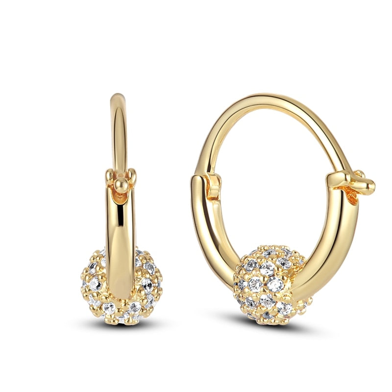 1 Paar Creolen aus 925 sterling Silber Ohrringe Ohrschmuck Zirkonia Ohrstecker