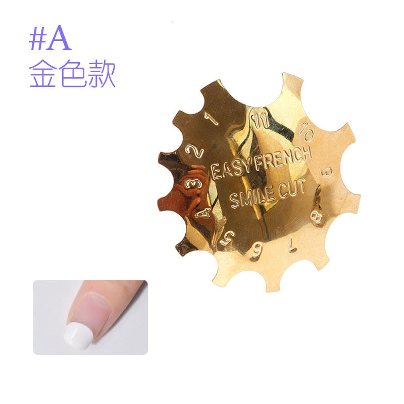 9 Größen French Nail Nagel Kunst Maniküre Schablone Trimmer Styling Tool