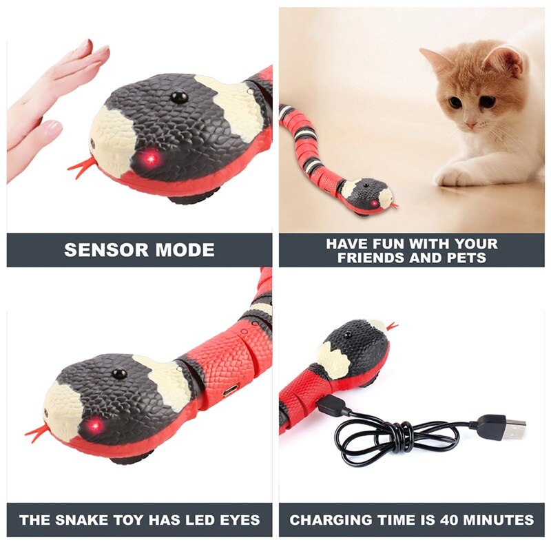 Katzenspielzeug Katze Streich Spielzeug Schlangen Weihnachtsstreich USB Geschenk