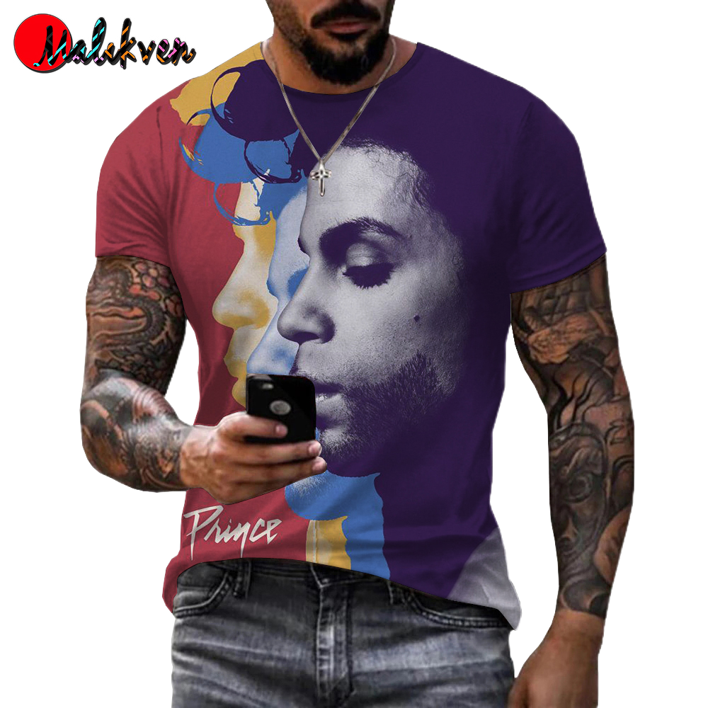 Herren Prince 3D T-Shirt Rundhals Unisex Sommer Streetwear