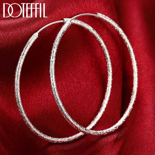 1 Paar Creolen aus 925 Sterling Silber Ohrringe Ohrschmuck Ohrstecker