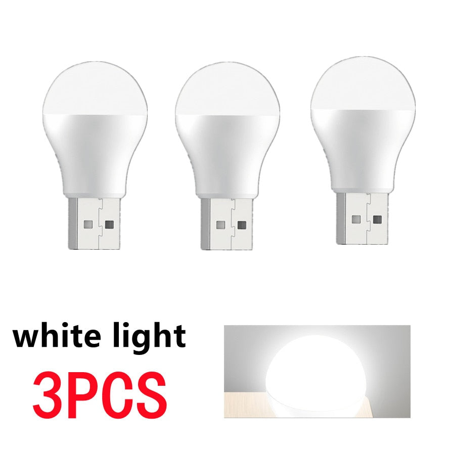 3X USB LED Nachtlicht Augenschutz Lampe Computer Mini Licht Nachtlampe Kinder