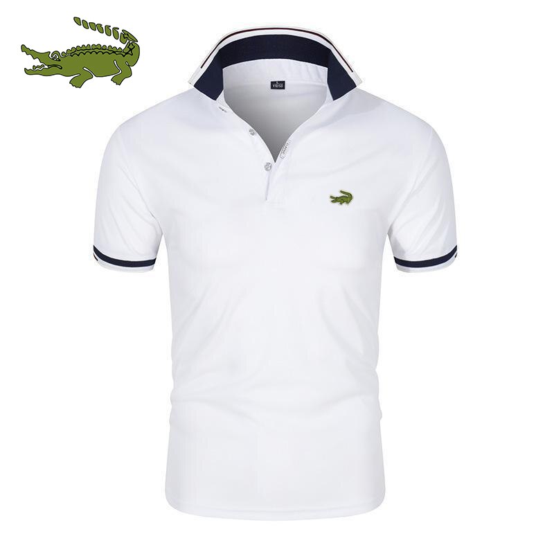 Herren Poloshirt Kontrast Kragen Polo Kurzarm Slim Fit Hemd Polohemd T-Shirt NEU