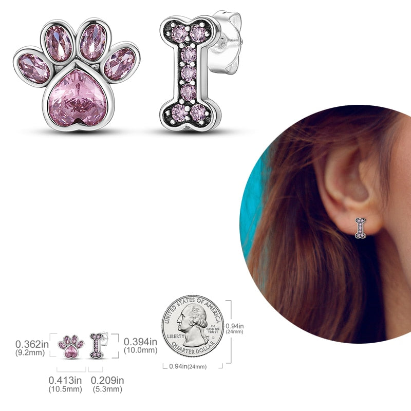 1 Paar Creolen aus 925 sterling Silber Ohrringe Ohrschmuck Zirkonia Ohrstecker