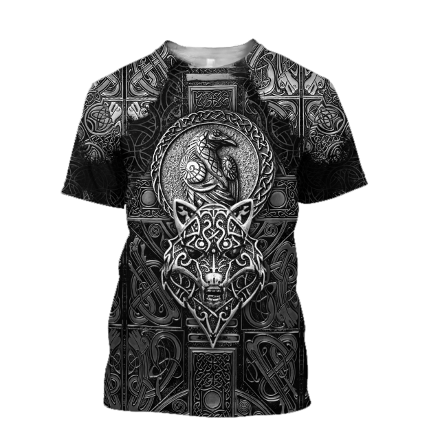 Männer Vikings Symbol Retro Vintage 3D T-Shirt Rundhals Unisex  Streetwear