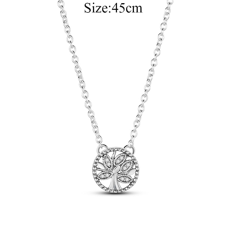 Massiv Sterling Silber 925 Panzerkette Fashion Halskette mit Zirkonia Anhänger Damen