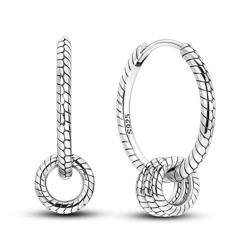 1 Paar Creolen aus 925 sterling Silber Ohrringe Ohrschmuck Zirkonia Ohrstecker