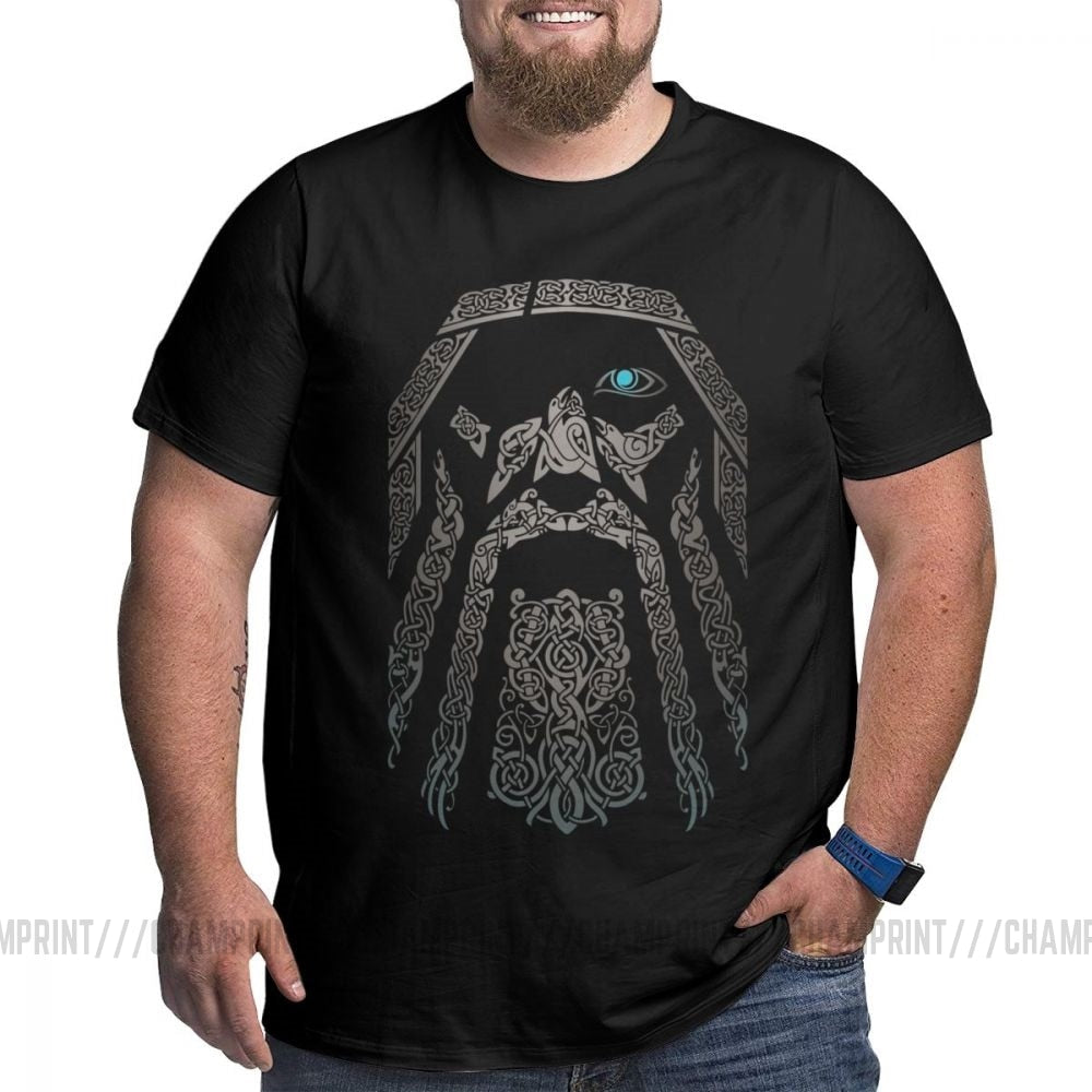 Herren Gym Fitness Viking Tattoo 3D T-Shirt Rundhals Unisex Streetwear