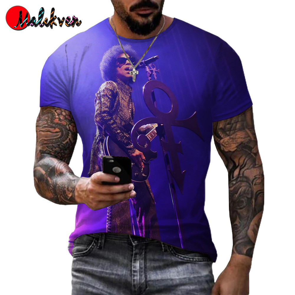 Herren Prince 3D T-Shirt Rundhals Unisex Sommer Streetwear