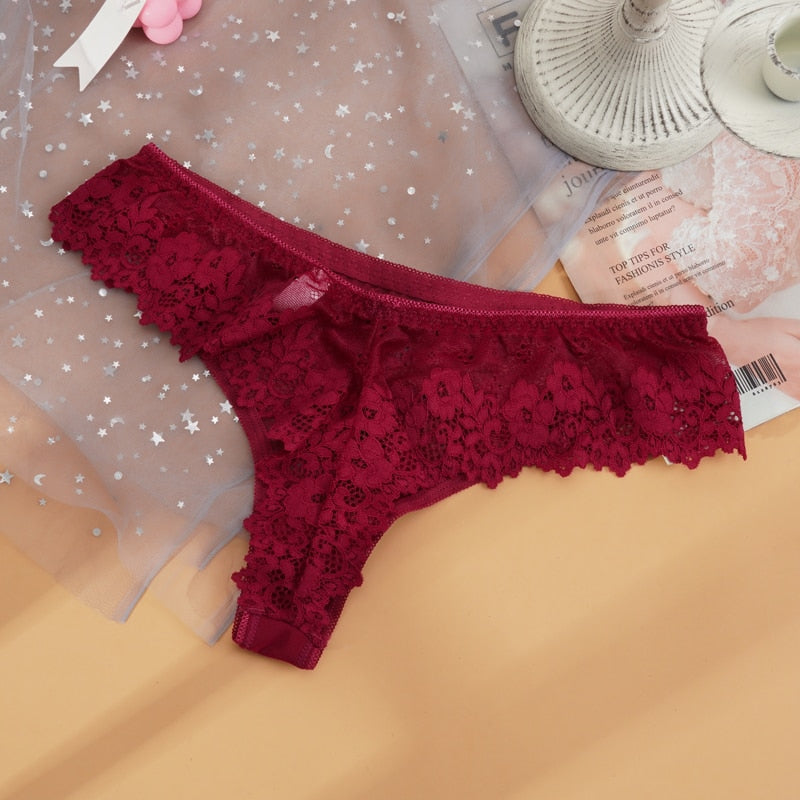 Frauen Spitze Tanga G-String Höschen Sexy Schlüpfer Slip Dessous Unterwäsche