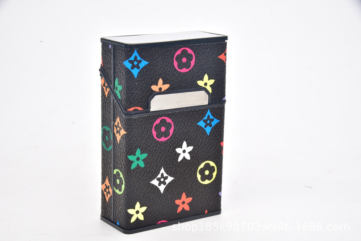 Zigarettenetui Etui 20 Zigaretten Dose Metall Box Mini Kunst Leder