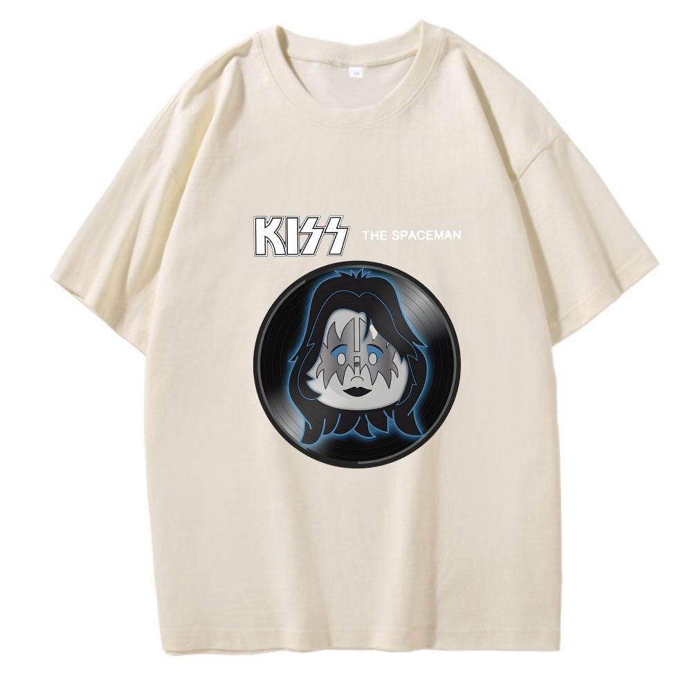 Herren 3D T-Shirt Rundhals Unisex Kiss Streetwear Hard Rock Band 100% Baumwolle