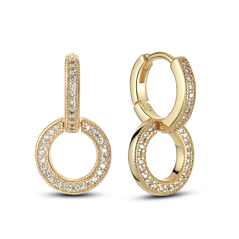 1 Paar Creolen aus 925 sterling Silber Ohrringe Ohrschmuck Zirkonia Ohrstecker