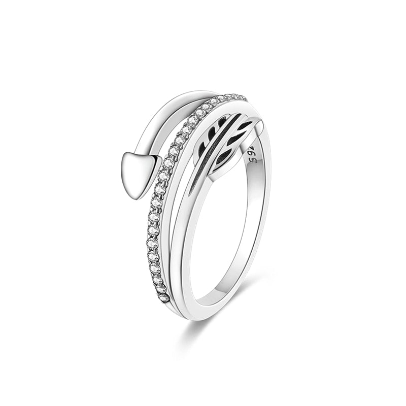 Massiv Sterling Silber 925er Ring filigran Fashion Damenring mit 3A Zirkonia