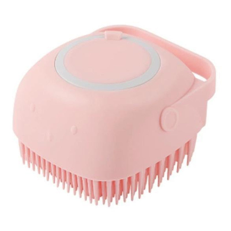 Haustier Massage Bad Bürste Für Hund Katze Shampoo Spender Silikon Waschen Tool