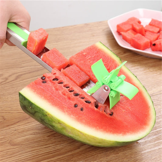 Wassermelonen-Schneider-Windmühlen-Form-Plastikhobel zum Schneiden Edelstahl