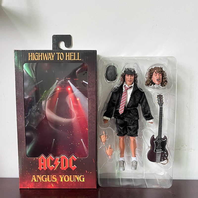 AC/DC NECA Highway To Hell Angus Young Bon Scott Action Figur Figuren 18cm