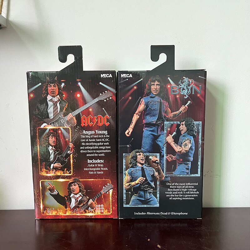 AC/DC NECA Highway To Hell Angus Young Bon Scott Action Figur Figuren 18cm