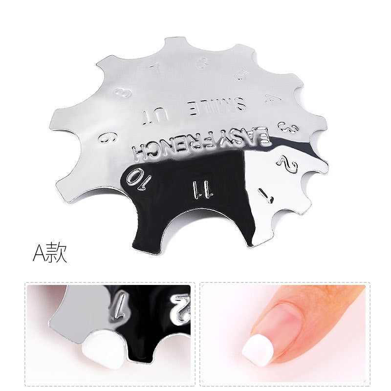 9 Größen French Nail Nagel Kunst Maniküre Schablone Trimmer Styling Tool