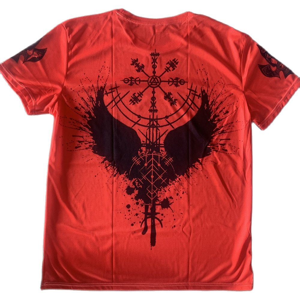 Männer Vikings Symbol Retro Vintage 3D T-Shirt Rundhals Unisex  Streetwear