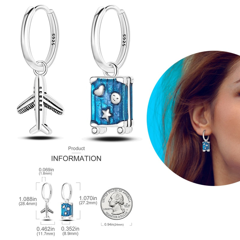 1 Paar Creolen aus 925 sterling Silber Ohrringe Ohrschmuck Zirkonia Ohrstecker