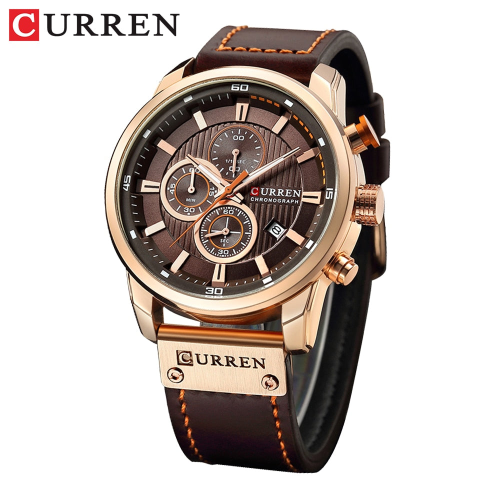 Herren Armbanduhr Silber Schwarz Edelstahl Fashion Luxus Chronograph  Business
