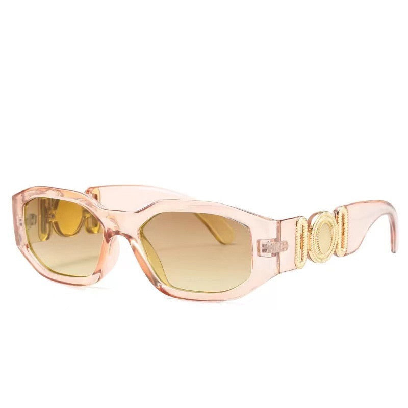 Designer Sonnenbrille Damen Herren Quadratische Übergröße Gläser Vintage UV400