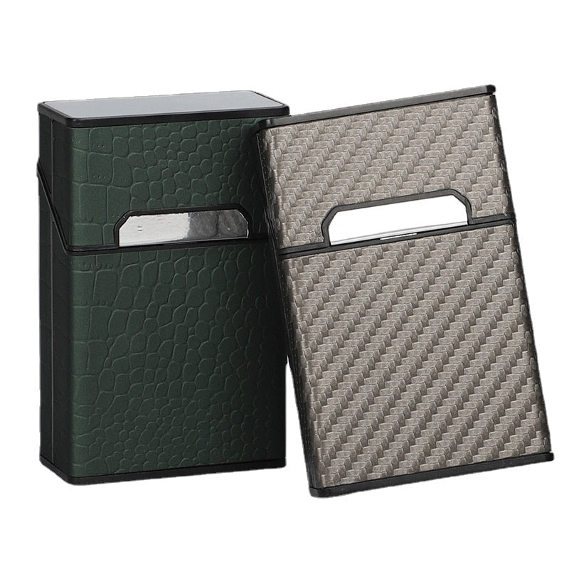 Zigarettenetui Etui 20 Zigaretten Dose Metall Box Mini Kunst Leder Accessories
