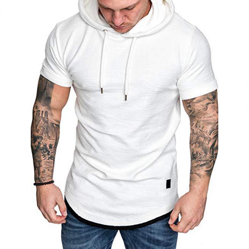 Herren kurzarm Kapuzenpullover Sweatjacke Pullover Hoodie Sweatshirt Streetwear