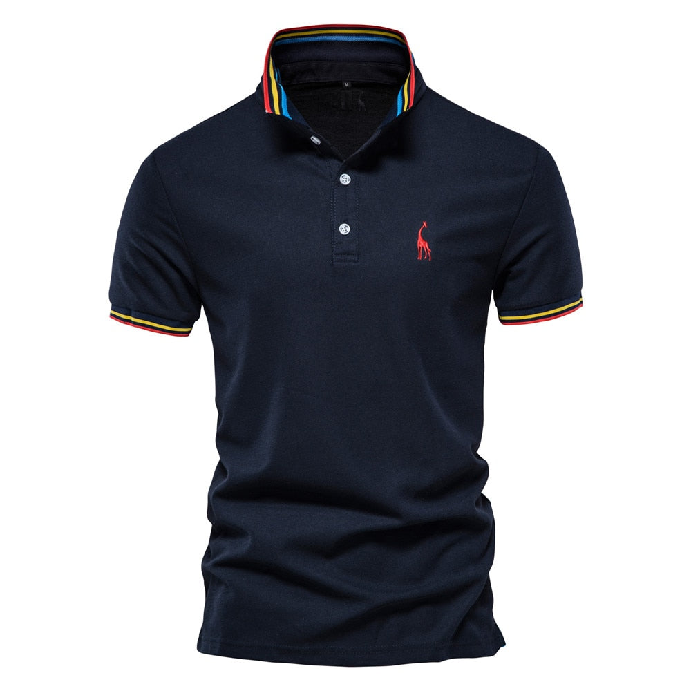 Herren Poloshirt Kontrast Kragen Polo Kurzarm Slim Fit Hemd Polohemd T-Shirt NEU