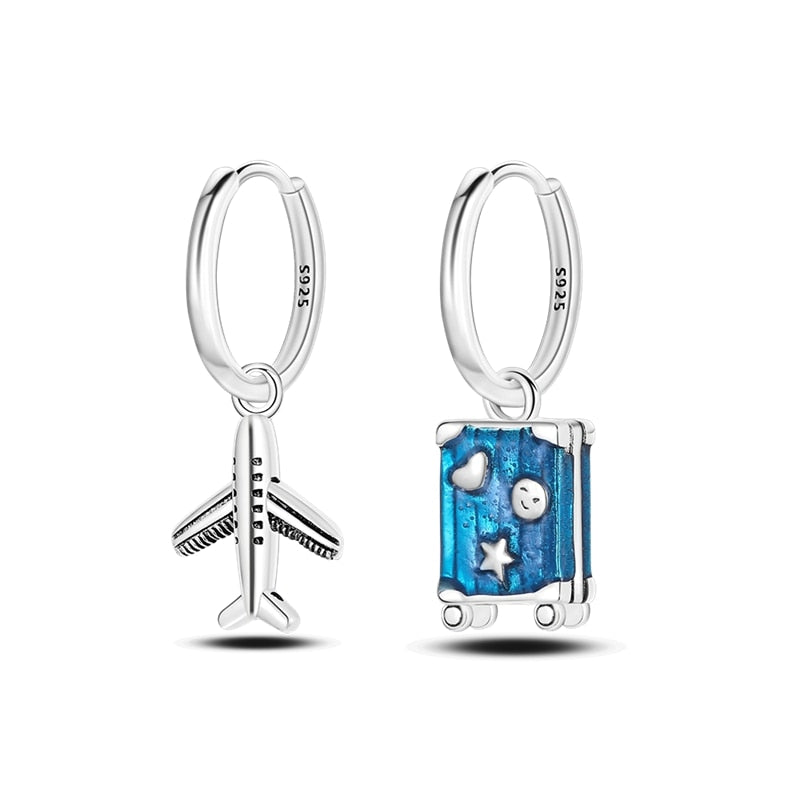 1 Paar Creolen aus 925 sterling Silber Ohrringe Ohrschmuck Zirkonia Ohrstecker