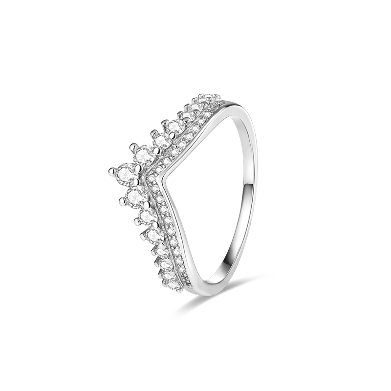 Massiv Sterling Silber 925 Ring filigran Fashion Damenring mit AAA Zirkonia