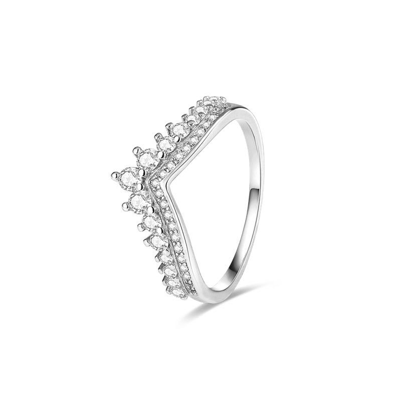 Massiv Sterling Silber 925er Ring filigran Fashion Damenring mit 3A Zirkonia