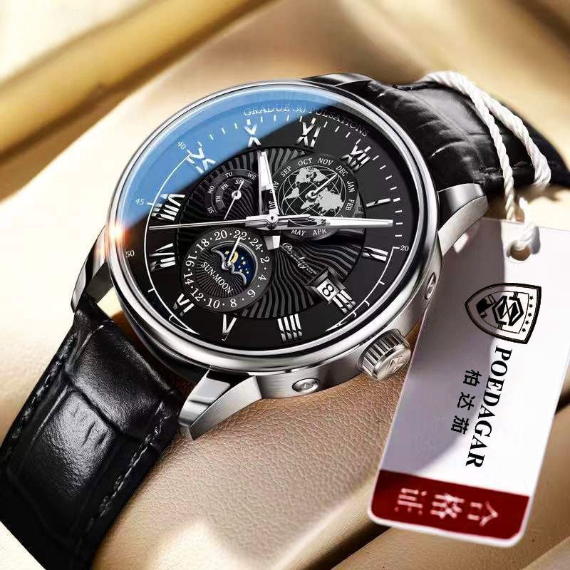 Orologio Uomo Quarzo Acciaio Inossidabile Orologio digitale Cronografo sportivo