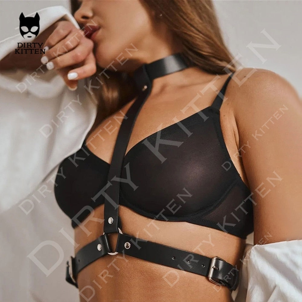 Leder Bein Harness Strumpfband Sexy Toys Punk Goth Frauen Bdsm Bondage Dessous
