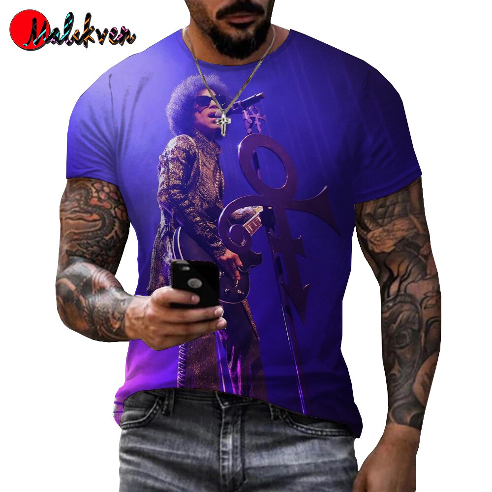 Herren Prince 3D T-Shirt Rundhals Unisex Sommer Streetwear