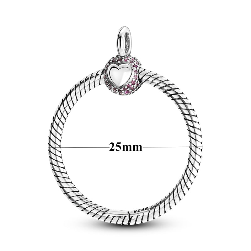Massiv Sterling Silber 925 Panzerkette Fashion Halskette mit Zirkonia Anhänger Damen