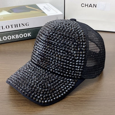 Strass Fashion Cappy Basecap Baseball Cap Mütze Kappe Damen Streetware