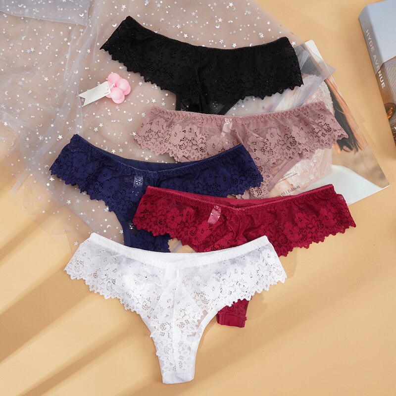 Frauen Spitze Tanga G-String Höschen Sexy Schlüpfer Slip Dessous Unterwäsche