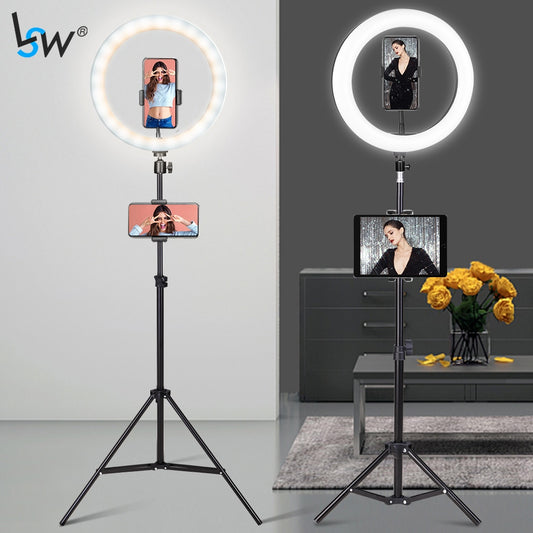Selfie Ringlicht mit Stativ-Ständer 6 Zoll LED Ring Fotografie