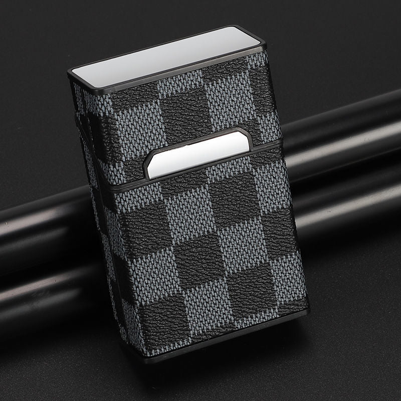 Zigarettenetui Etui 20 Zigaretten Dose Metall Box Mini Kunst Leder Accessories