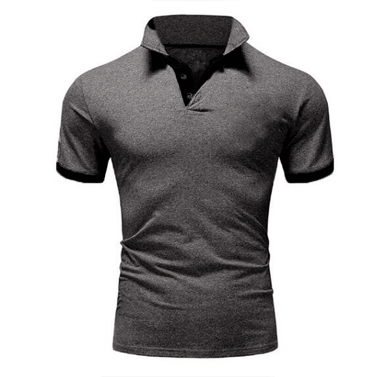 Männer Poloshirt Kontrast Kragen Polo Kurzarm Slim Fit Hemd Polohemd T-Shirt NEU