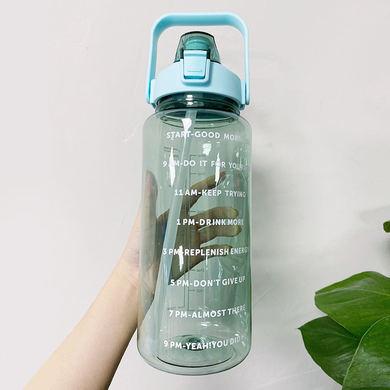 2L Trinkflasche Sportflasche Wasserflasche Getränkeflasche BPA-frei Tritanflasche
