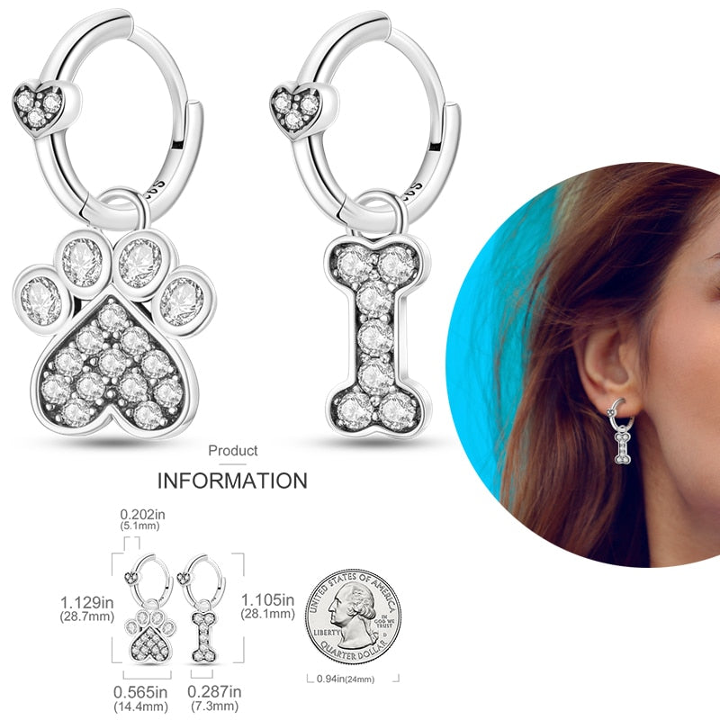 1 Paar Creolen aus 925 sterling Silber Ohrringe Ohrschmuck Zirkonia Ohrstecker