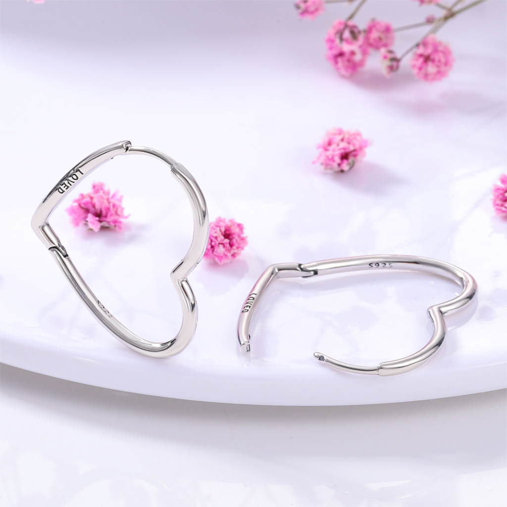 1 Paar Creolen aus 925 sterling Silber Ohrringe Ohrschmuck Zirkonia Ohrstecker