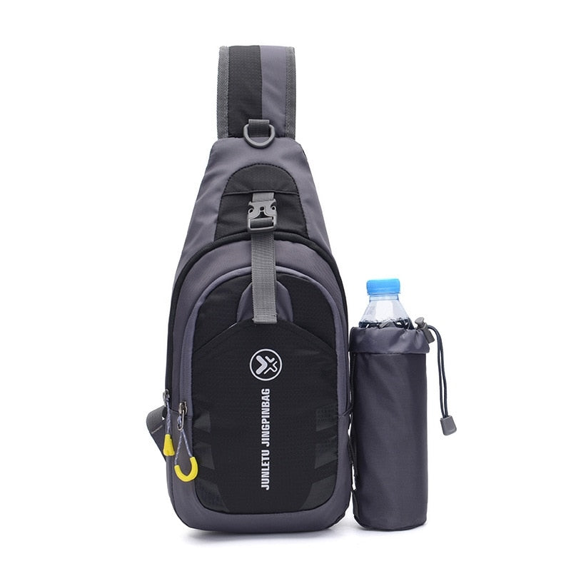 Brusttasche CROSSOVER BAUCHTASCHE HÜFTTASCHE UMHÄNGETASCHE mit Flasche Rucksack