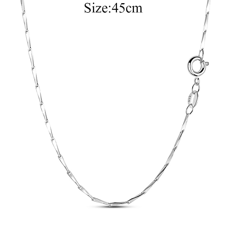 Massiv Sterling Silber 925 Panzerkette Fashion Halskette mit Zirkonia Anhänger Damen