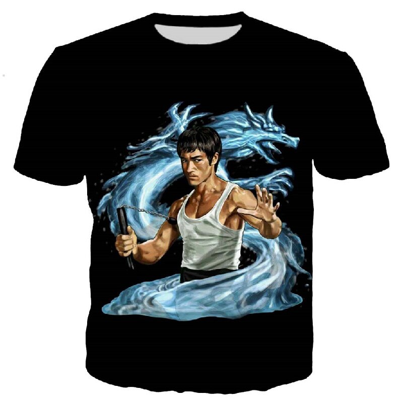 Unisex 3D-T-Shirt Streetwear Fashion Kung Fu Super Star Bruce Lee