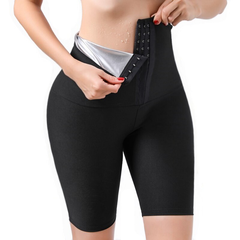 Damen Neopren Sauna Hose Schwitzhose Yogahose Thermoeffekt Abnehmen Hose Leggins